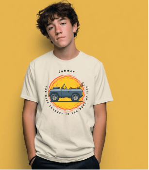 Summer Teen T-Shirt | Retro Sunset Road Trip Graphic Tee