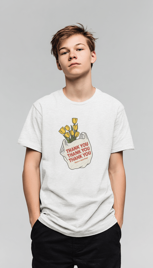 Thank You Tulips – Teen Graphic Tee  graphic Kids clothes Del Lago Greenwich