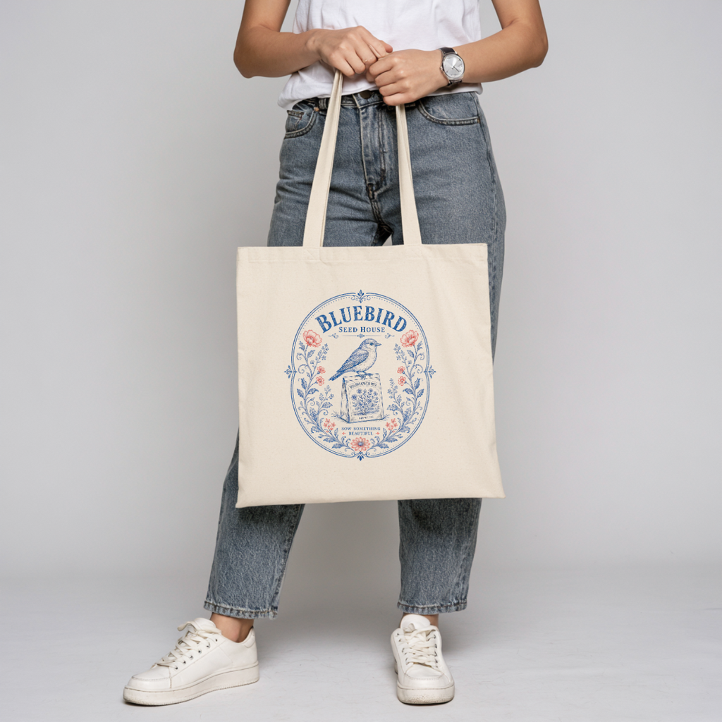 Bluebird Seed House Organic Cotton Tote Bag