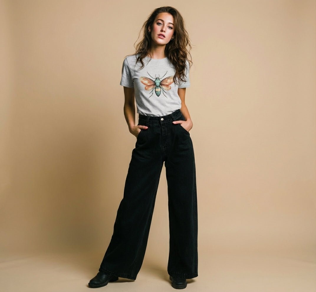 Golden Moth Teen T-Shirt | Elegant Insect Graphic Tee