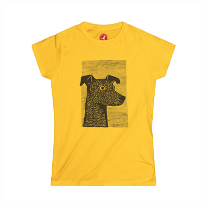 Hand-Drawn Black & White Canine Graphic