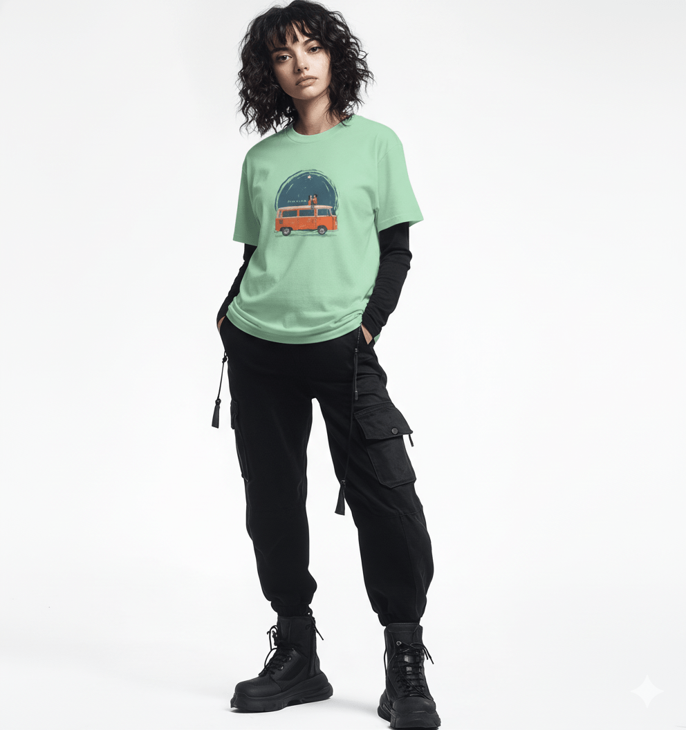 Midnight Camper Teen T-Shirt | Retro Van Night Graphic Tee